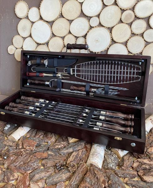 Набір шампурів у дерев'яному кейсі "Арес" 171 фото